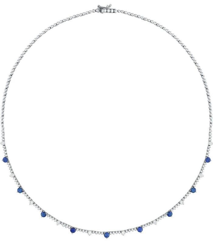 1.40 Karat Safir Taşlı Pırlanta Gerdanlık