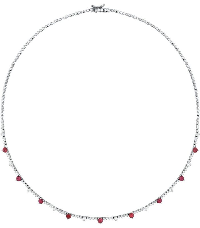 1.60 Karat Yakut Taşlı Pırlanta Gerdanlık