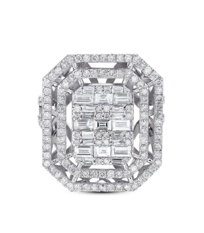 1.70 Karat Baget Taşlı Pırlanta Fantezi Yüzük