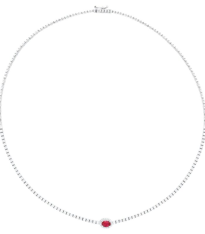 1.84 Karat Yakut Taşlı Pırlanta Gerdanlık