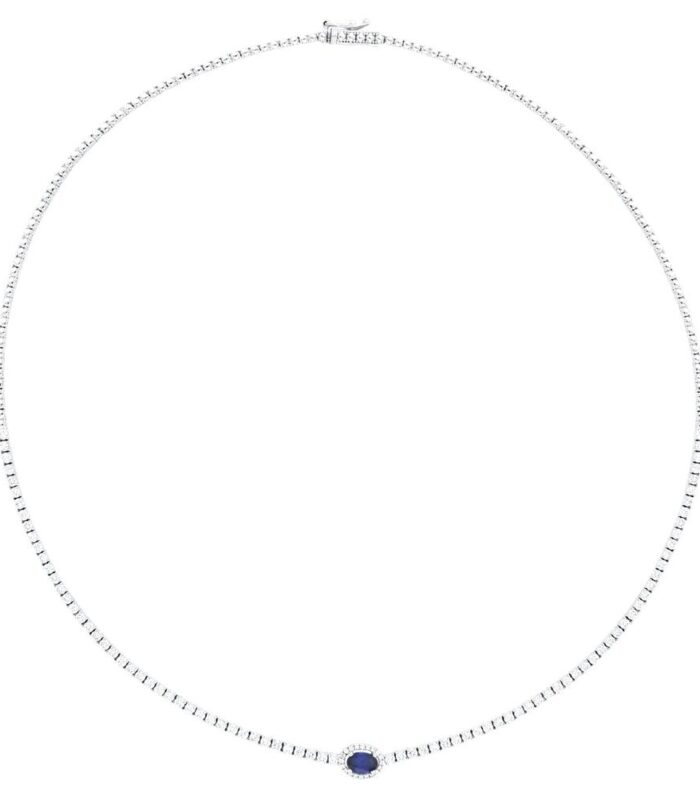 2.00 Karat Safir Taşlı Pırlanta Gerdanlık