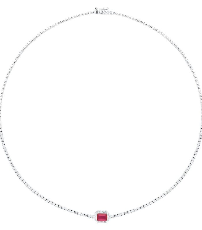 2.00 Karat Yakut Taşlı Pırlanta Gerdanlık