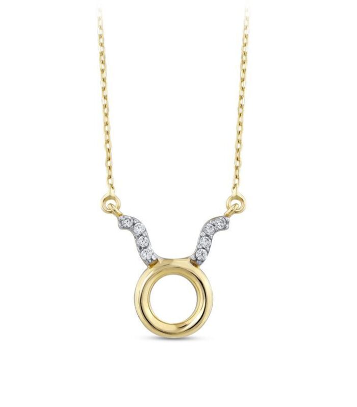 Altın Boğa Burç Kolye