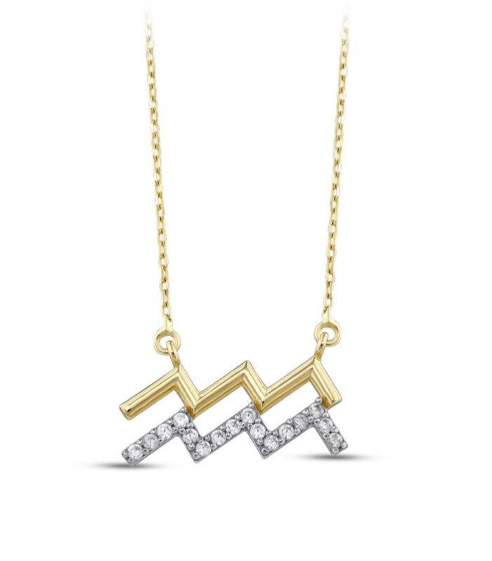 Altın Kova Burç Kolye