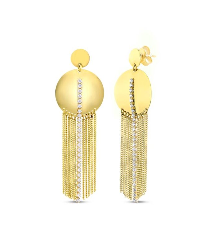 Altın Sallantılı Küpe