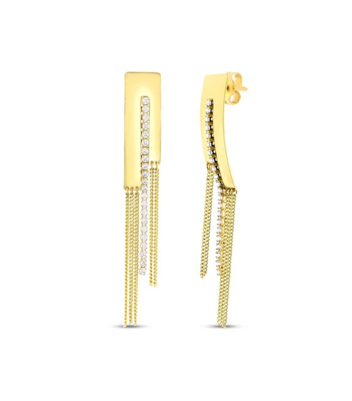 Altın Sallantılı Küpe