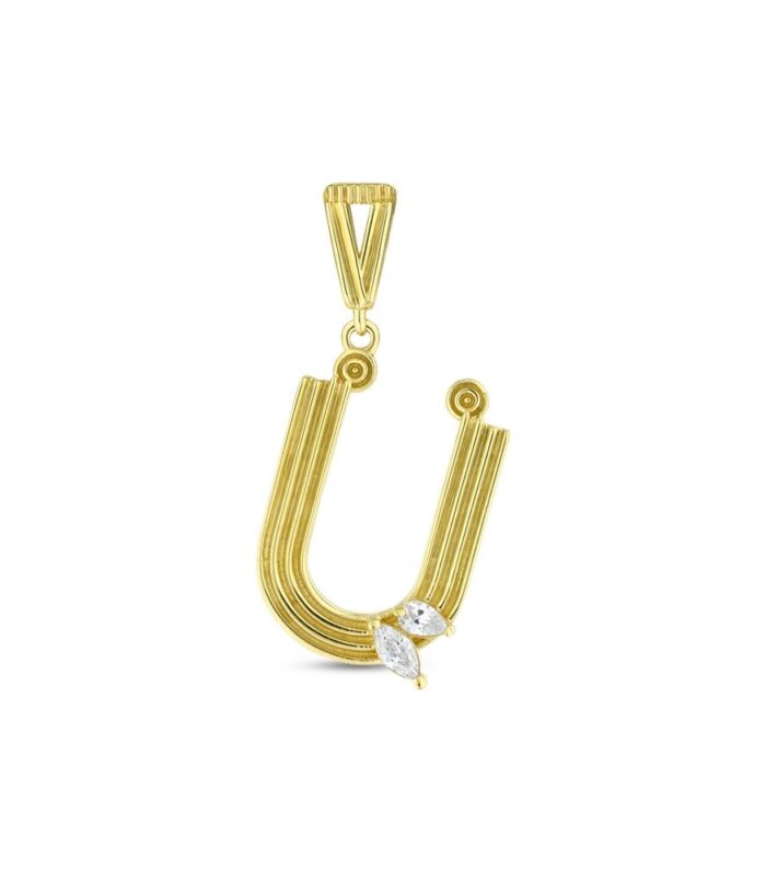 Altın Ü Harf Kolye Ucu