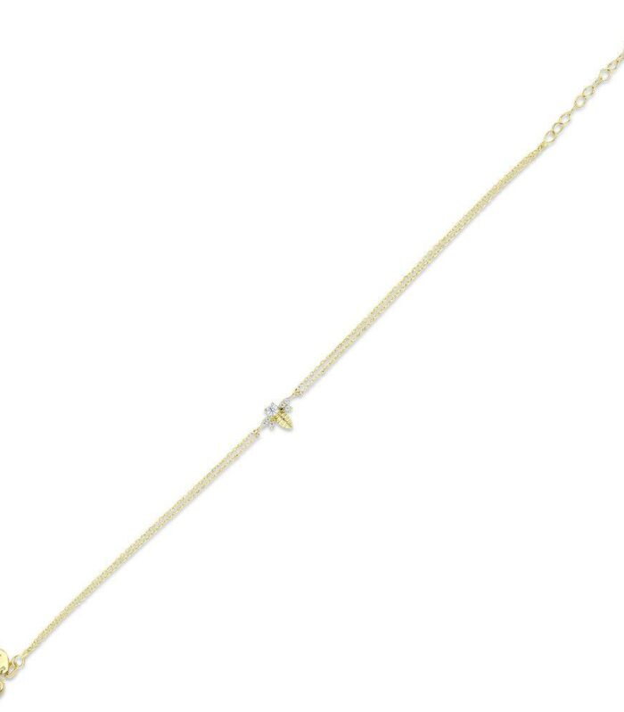 Arı Figürlü Altın Bileklik