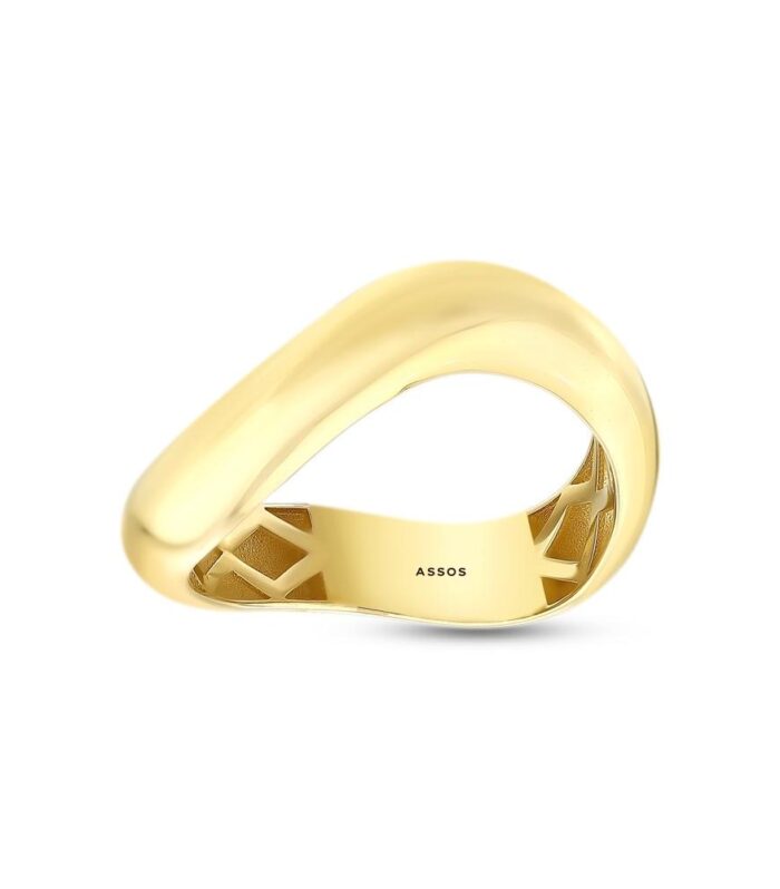 Asimetrik Tasarım Altın Yüzük