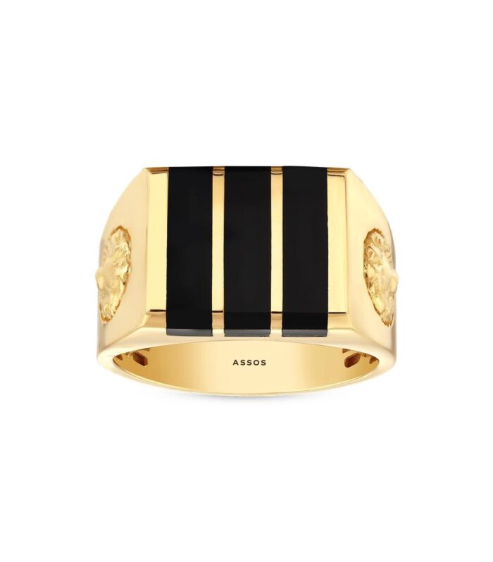 Aslan Figürlü Tasarım Erkek Yüzük