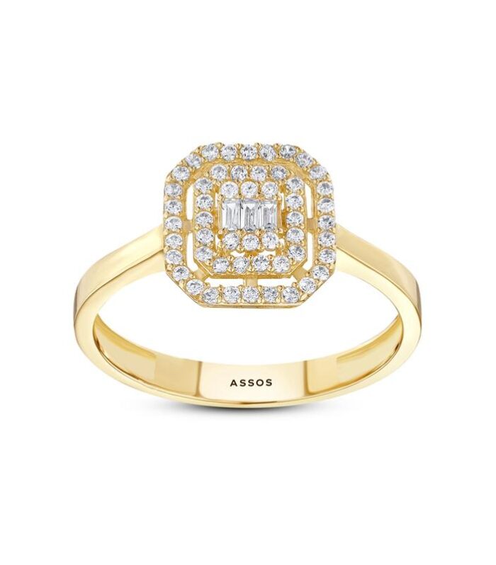 Baget Taşlı Altın Yüzük