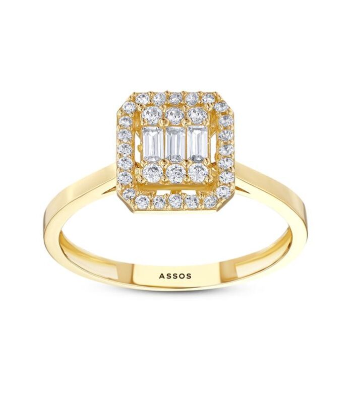 Baget Taşlı Altın Yüzük