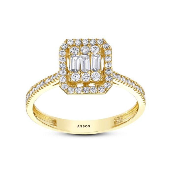 Baget Taşlı Altın Yüzük