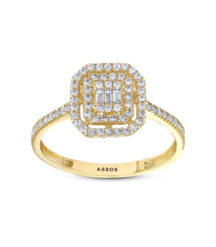 Baget Taşlı Altın Yüzük