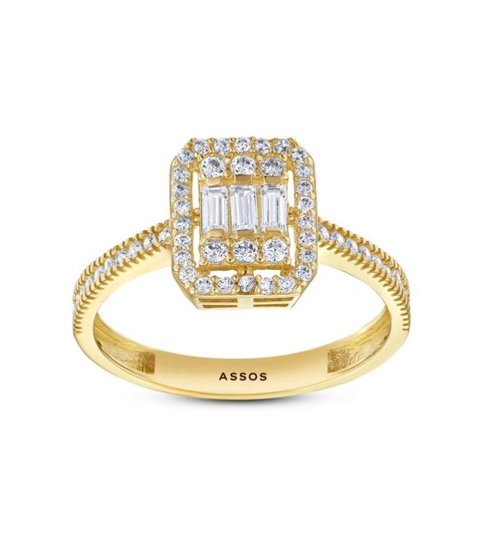 Baget Taşlı Altın Yüzük