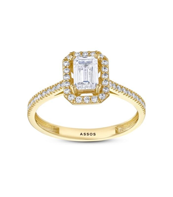 Baget Taşlı Altın Yüzük