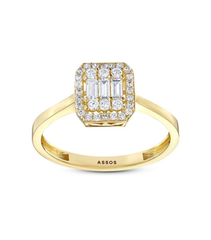 Baget Taşlı Altın Yüzük