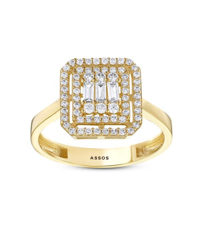 Baget Taşlı Altın Yüzük