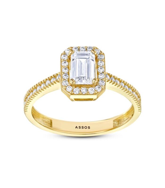 Baget Taşlı Altın Yüzük