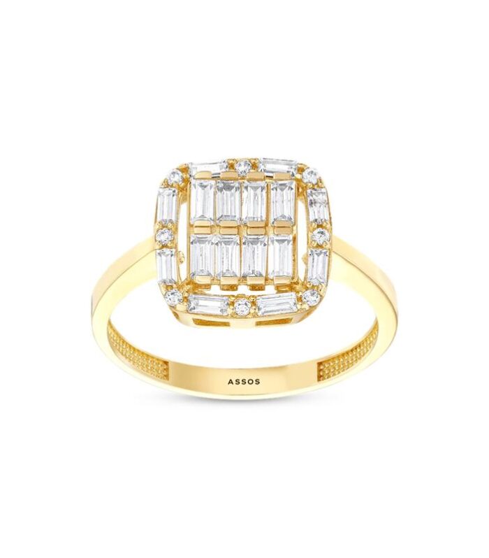 Baget Taşlı Altın Yüzük