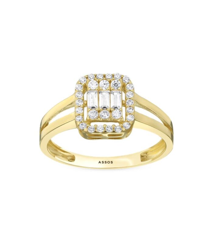 Baget Taşlı Altın Yüzük