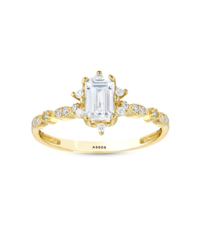 Baget Taşlı Altın Yüzük