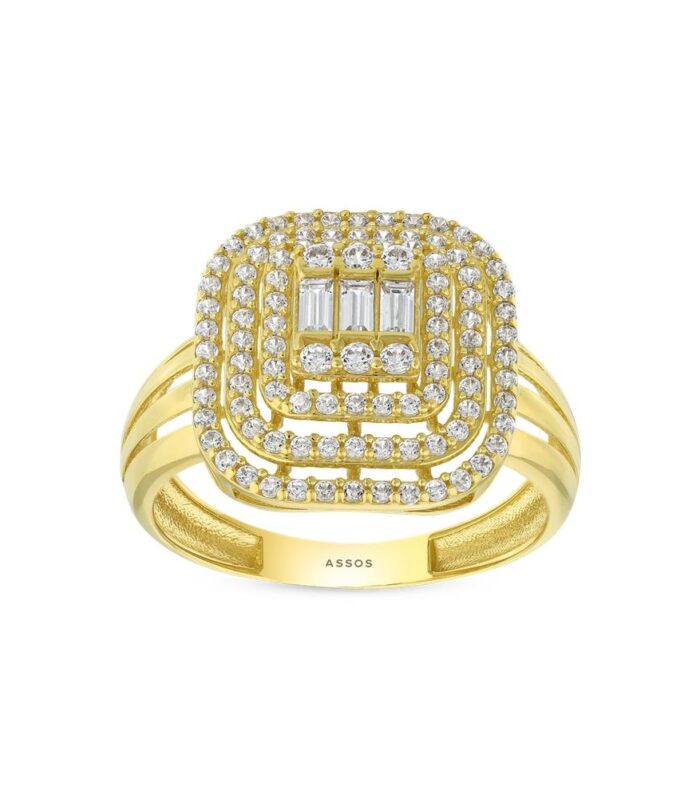 Baget Taşlı Altın Yüzük