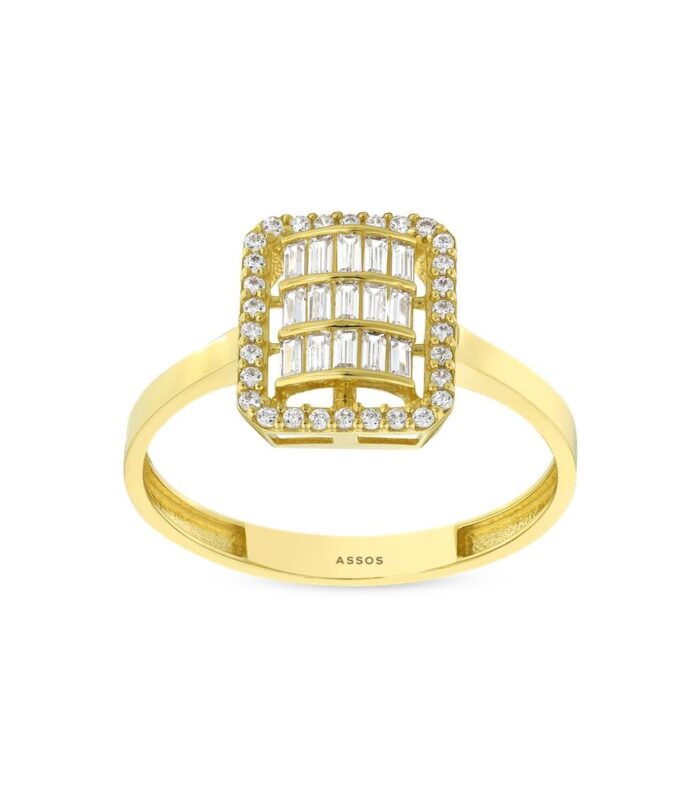 Baget Taşlı Altın Yüzük