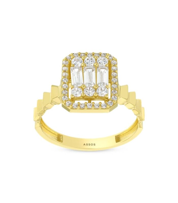 Baget Taşlı Altın Yüzük