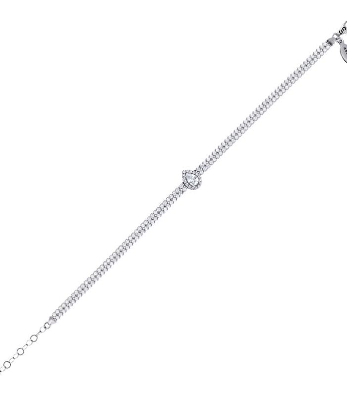 Damla Formlu Taşlı Altın Bileklik