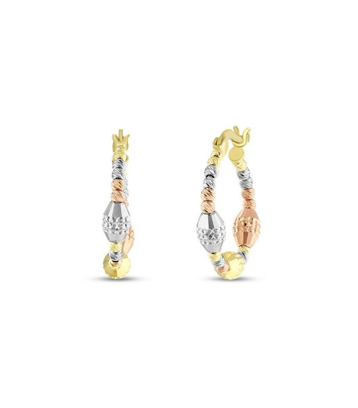 Dorika Toplu Altın Halka Küpe