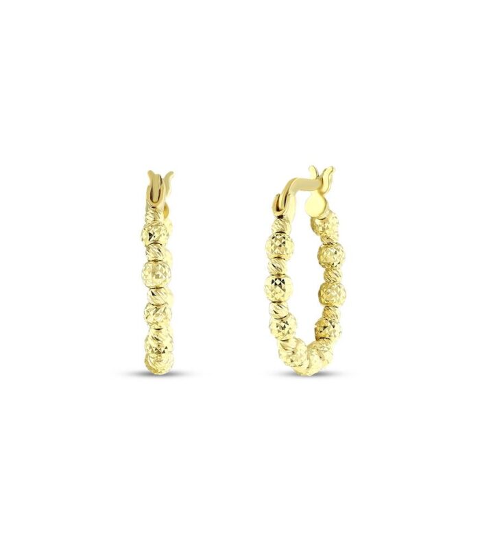 Dorika Toplu Altın Halka Küpe