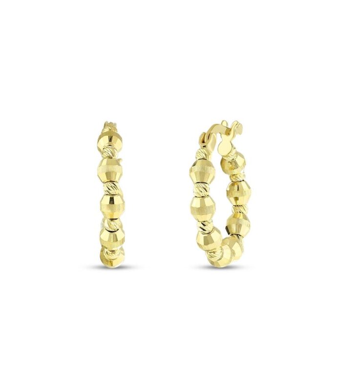 Dorika Toplu Altın Halka Küpe