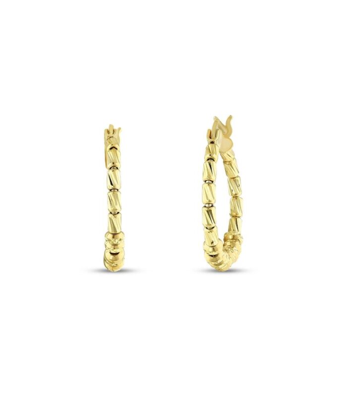 Dorika Toplu Altın Halka Küpe