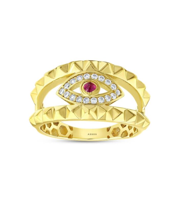 Göz Figürlü Altın Yüzük