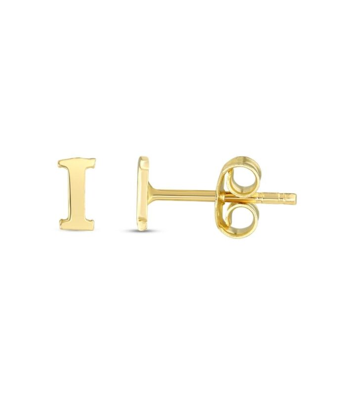 I Harfli Tek Altın Küpe