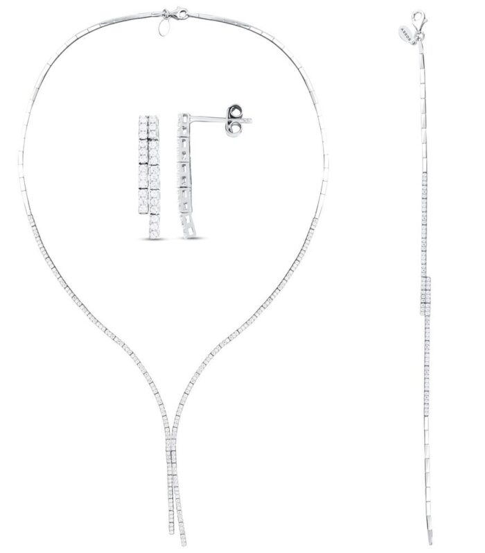 İki Sıra Taşlı Su Yolu Altın Set