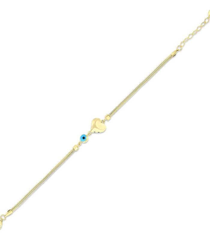 Kalp Figürlü Altın Bileklik