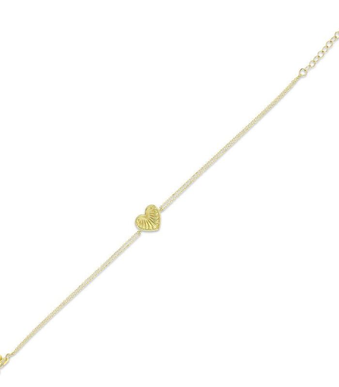 Kalp Figürlü Altın Bileklik