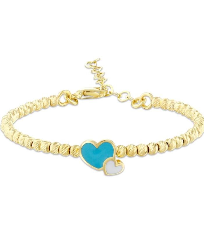 Kalp Figürlü Altın Çocuk Bilezik