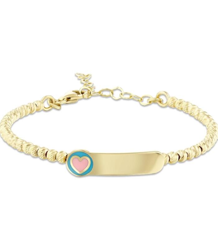 Kalp Figürlü Altın Çocuk Bilezik