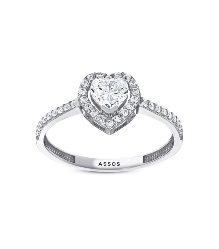 Kalp Taşlı Altın Yüzük