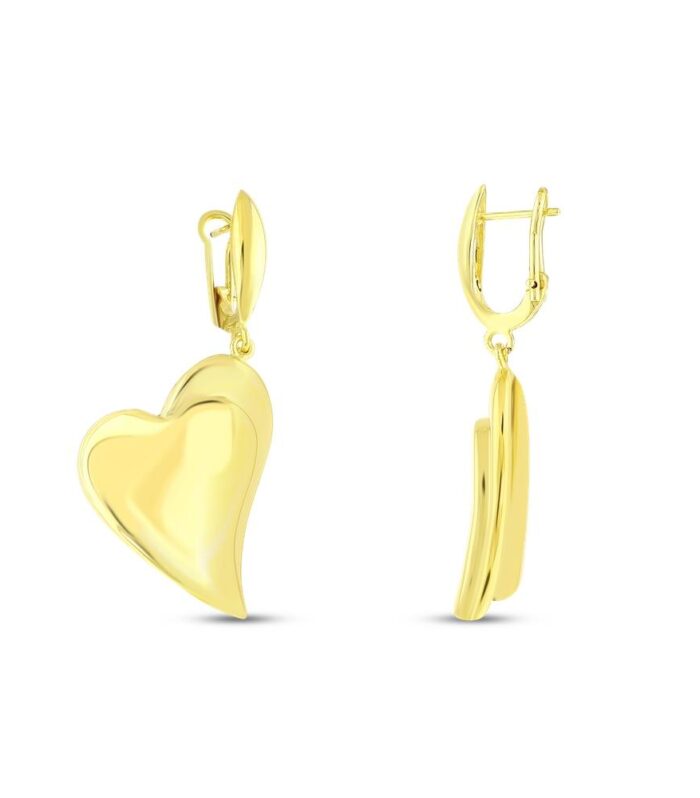 Kalpli Tasarım Altın Küpe