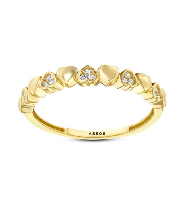 Kalpli Taşlı Altın Yüzük