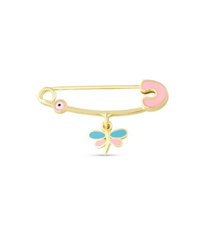 Kelebek Figürlü Altın Bebek İğne