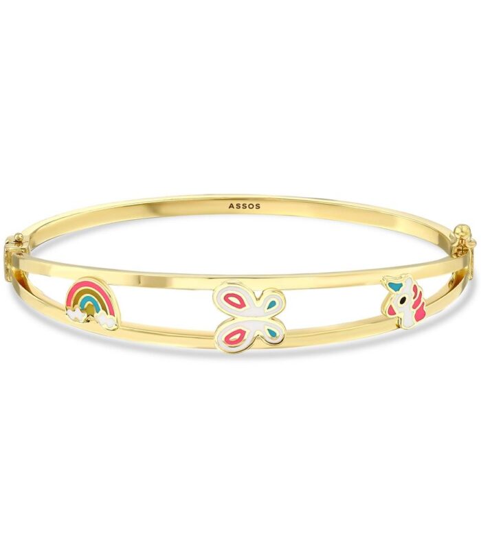 Kelebek Figürlü Altın Çocuk Kelepçe