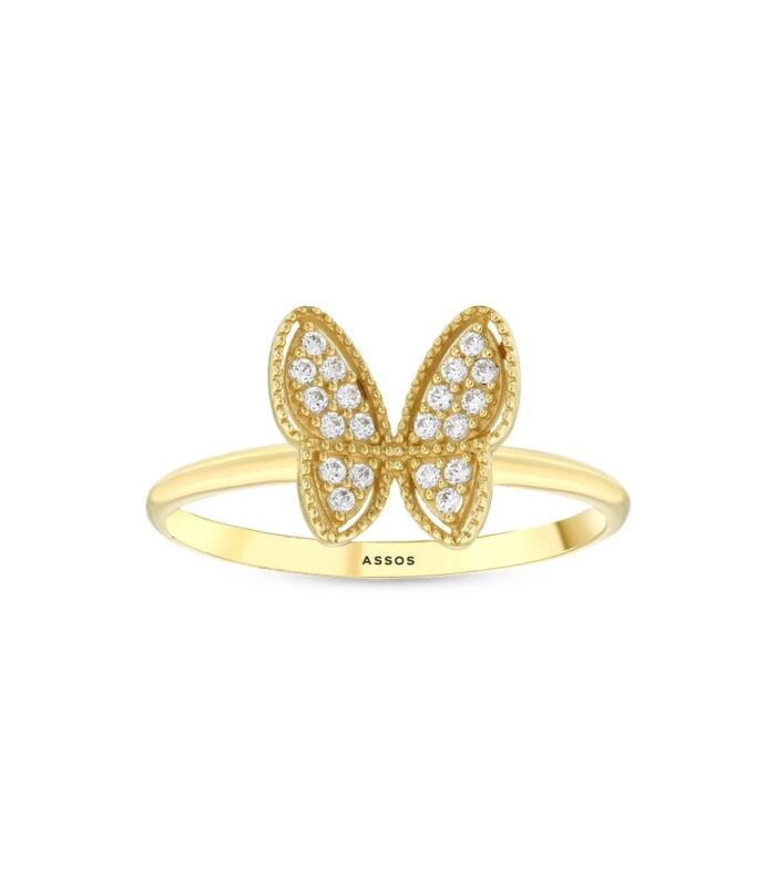 Kelebek Figürlü Altın Yüzük