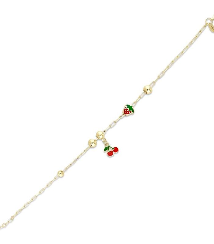 Kiraz Figürlü Altın Çocuk Bileklik