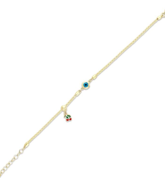 Kiraz Figürlü Altın Çocuk Bileklik