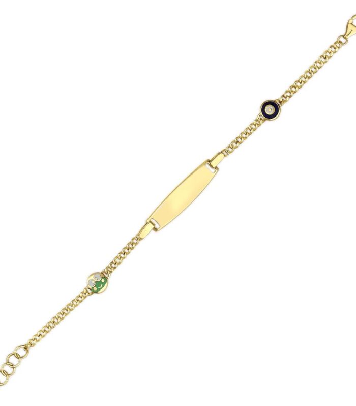 Kurbağa Figürlü Altın Çocuk Künye